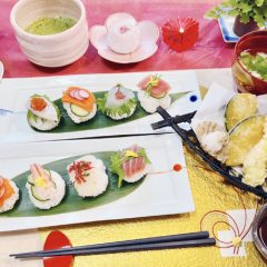 Temari sushi and Tempura